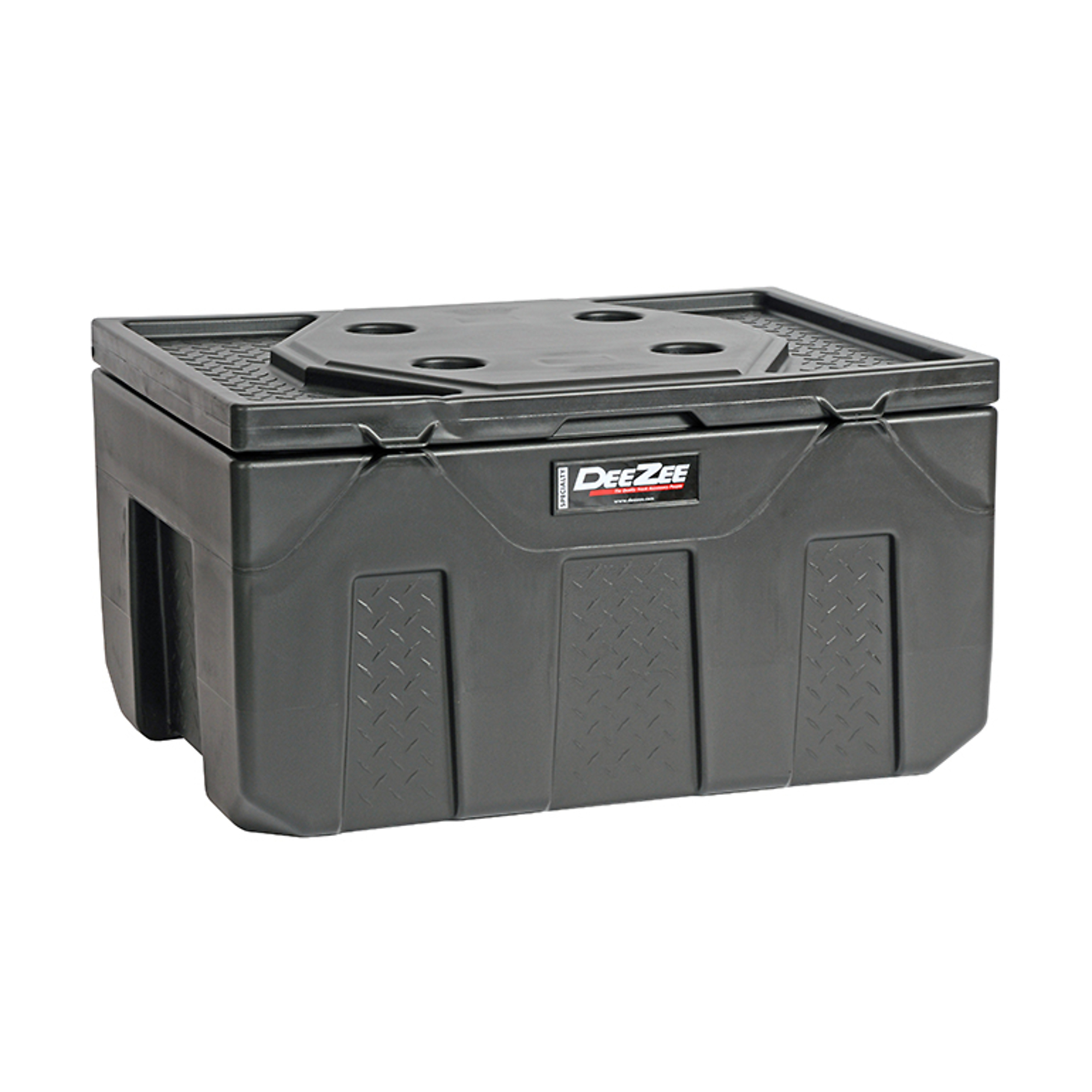 Dee Zee Poly Utility Chest — 37in., Lightweight Plastic, Weather-Resistant, Molded Cup Holders, Model# DZ6537P